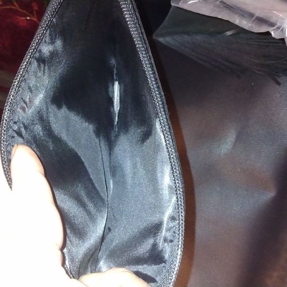 Victoria Secret black tote bag+ black and sequin festive cosmetic bag New - Picture 6 of 17